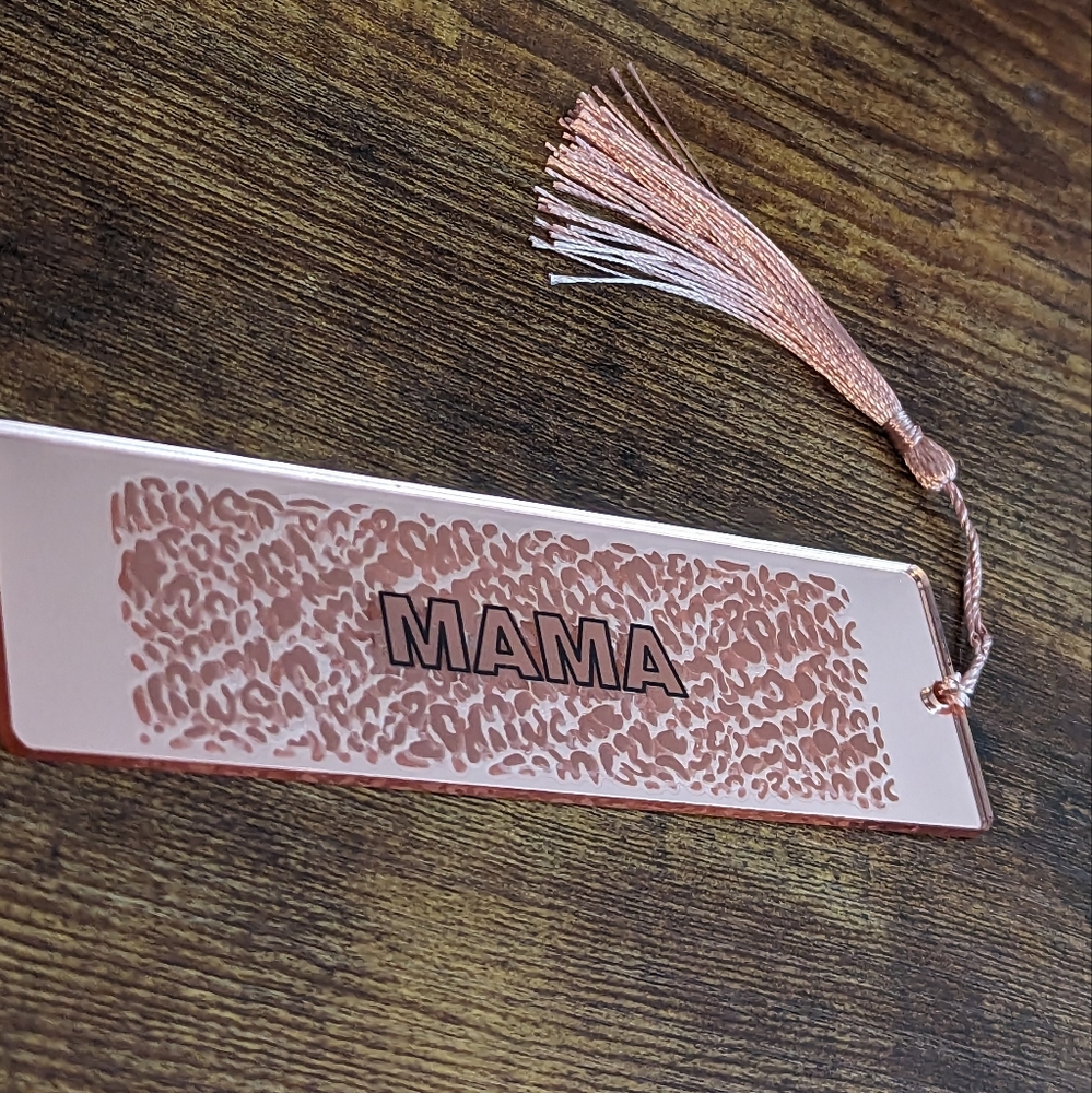 2 For $5 Item: Mama Leopard Print Acrylic Bookmark New!